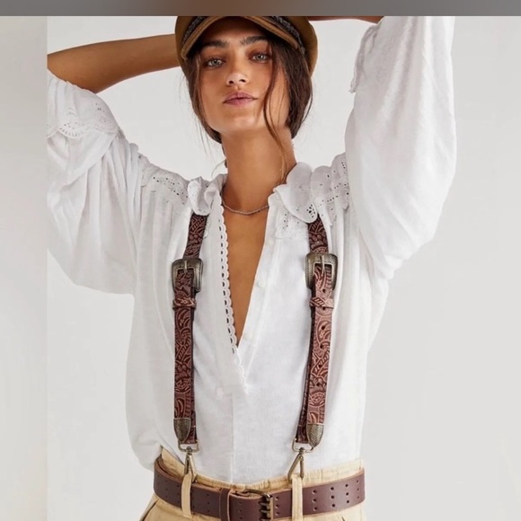 Free People Accessories - Free People Harlow Mix N Match Suspenders NWT